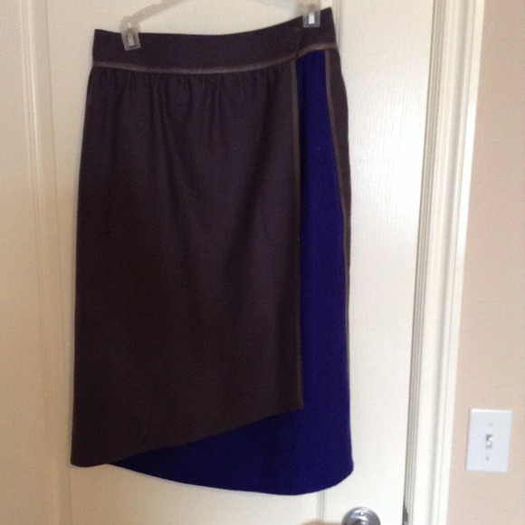 Vintage Elge 4 Women's Pure New Wool Midi Pencil Wrap Skirt Casual Office Work - Picture 1 of 9